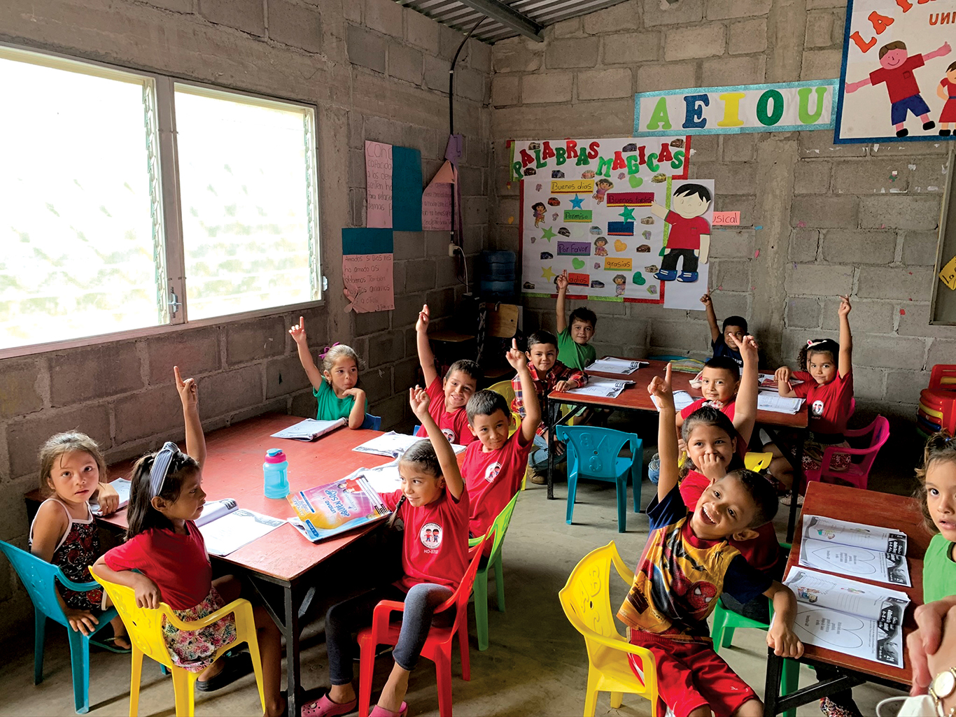 Children in classrooms