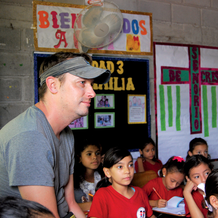 Chris in classroom